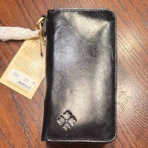 Patricia Nash Amalia Leather Phone Crossbody with Charm and Wristlet.